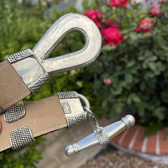 Perez Sanz Sunchero Belt Alpaca and Leather Beige Silver Metal Size OS - Picture 7 of 7